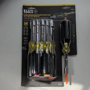 Klein Tools 6-Piece Magnetic Nut Driver Set - Black and Yellow